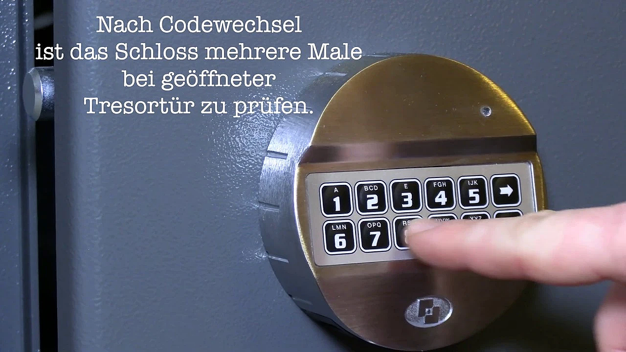 Code Umstellen Elektronikschloss E36 Tresor Oskar Von Hartmann