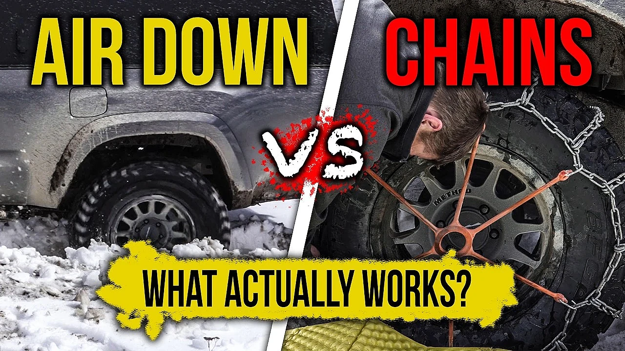 Airing Down vs Tire Chains… What Actually Works in Snow?