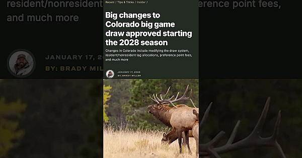 Major Changes To Colorado's Hunting Preference Points System!