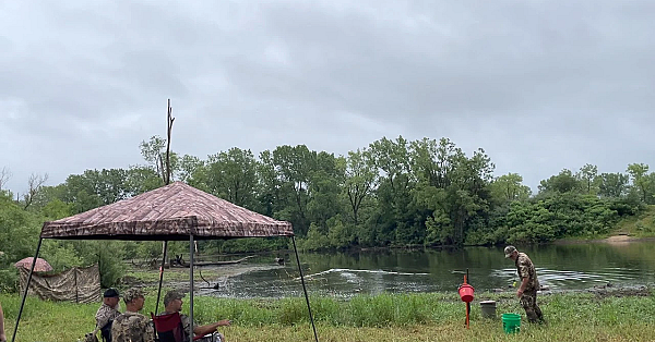 Tom Pritchard And Molly Running Finished Water At Wisill 2021 Sprint Hunt Test