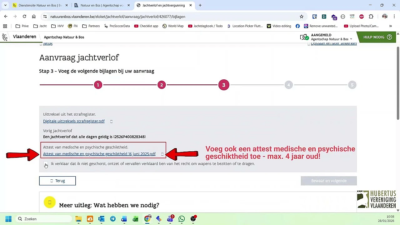 Aanvraag jachtverlof 2026 2027