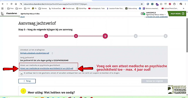 Aanvraag jachtverlof 2026 2027