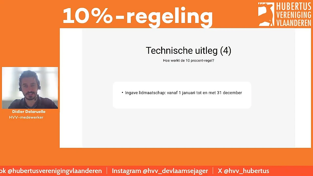 De 10%-regel van Hubertus Vereniging Vlaanderen