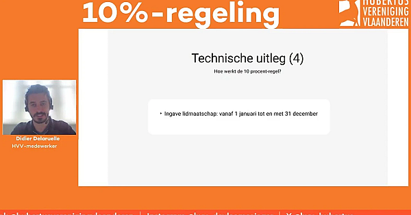 De 10%-regel van Hubertus Vereniging Vlaanderen