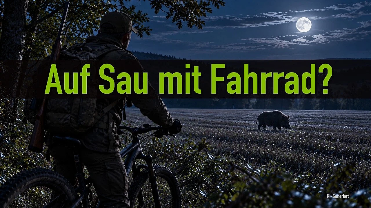 Mit dem Fahrrad zur Saujagd? Der Erfolg gibt den Jägern Recht.