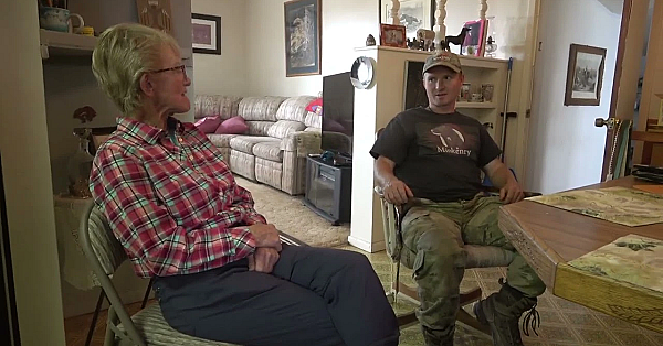 Mink Man And David Hise Telling Stories.