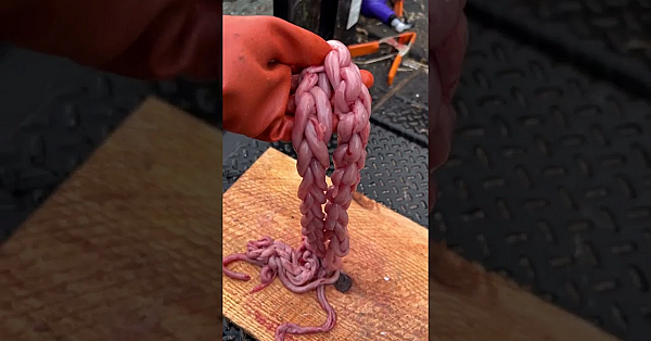 Heather Douville, A Member Of The Tlingit Tribe, Shares Traditional Methods For Processing A Seal.