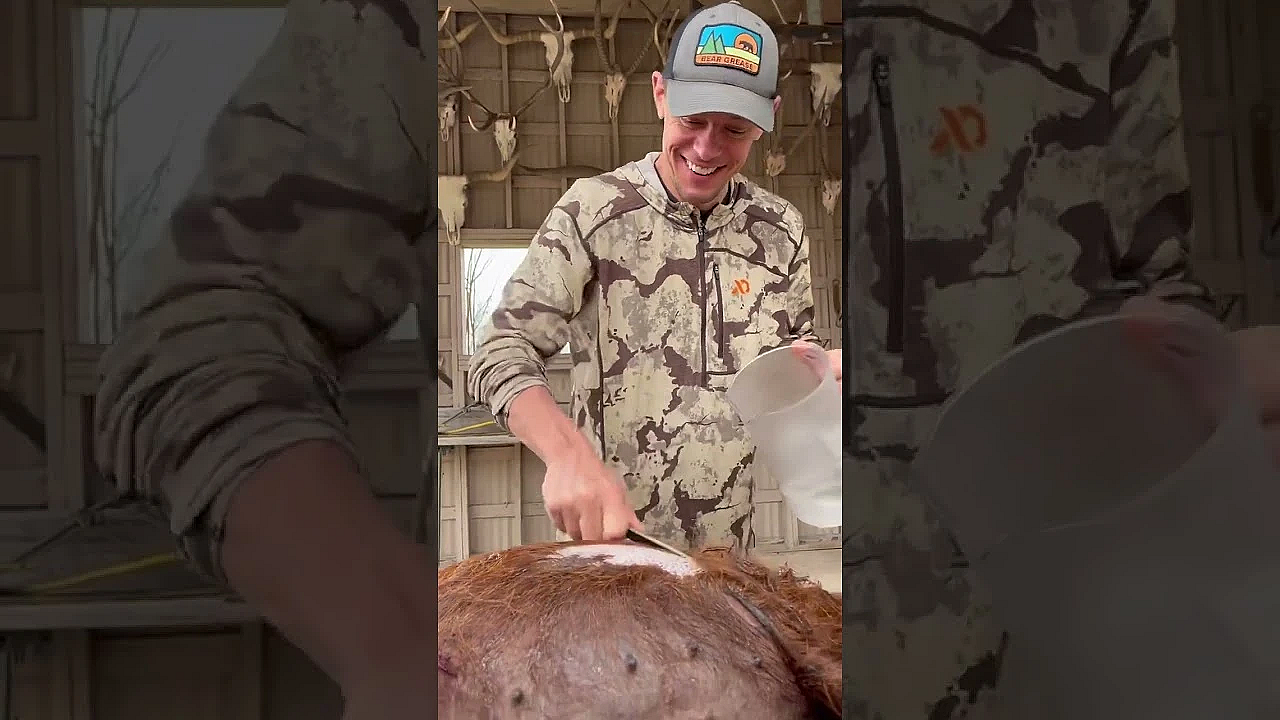 Scalding A Wild Hog With Steve. More From This Trip Coming Soon! #fueledbynature