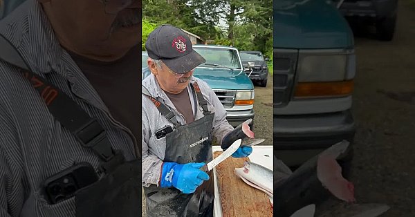 Heather And Her Dad Share One Of The Best Cuts Of Salmon. Don't Pass On This One! #fueledbynature