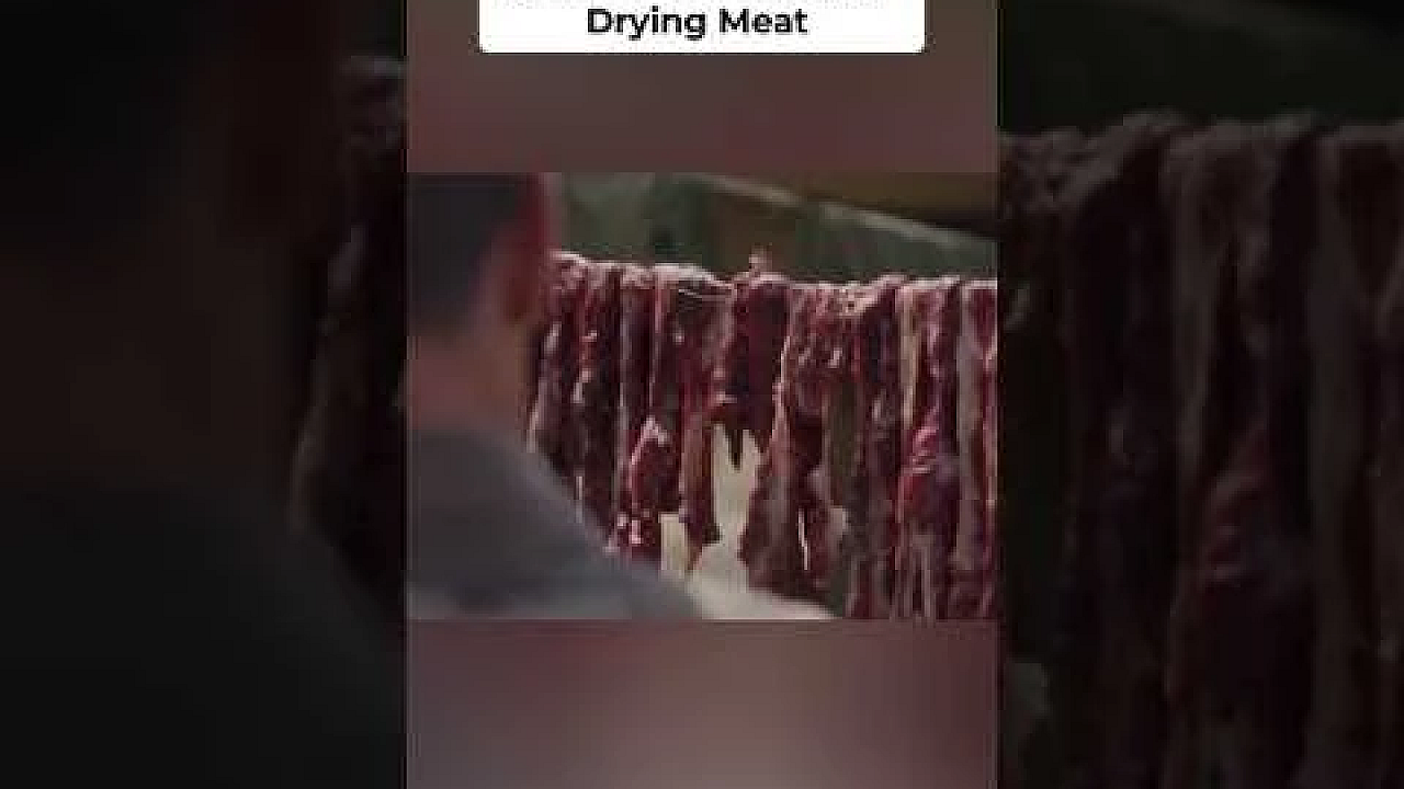 a hyena-proof skinning shed for drying meat in 80 degree heat