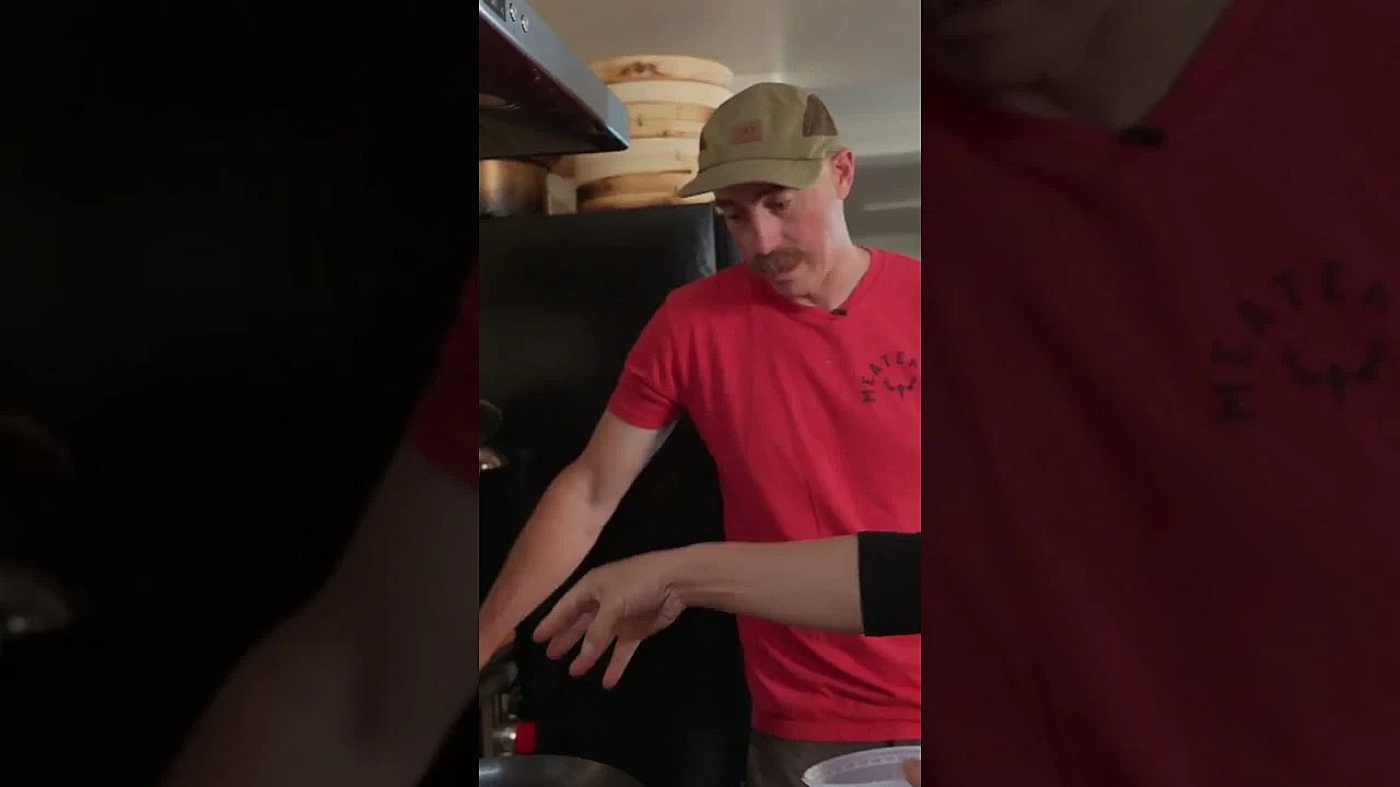 Add Cold Oil To A Hot Wok To Avoid Burning Garlic. Watch The Full Episode With Cal &amp; Linda Now!