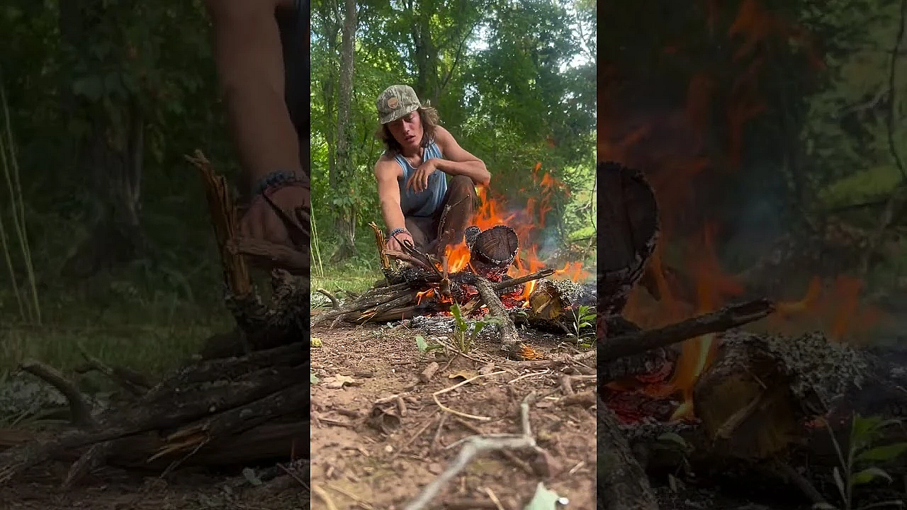 Modern Solutions For Ancient Problems. Bear Newcomb Making A Bow For Shooting Off Of His Mule.