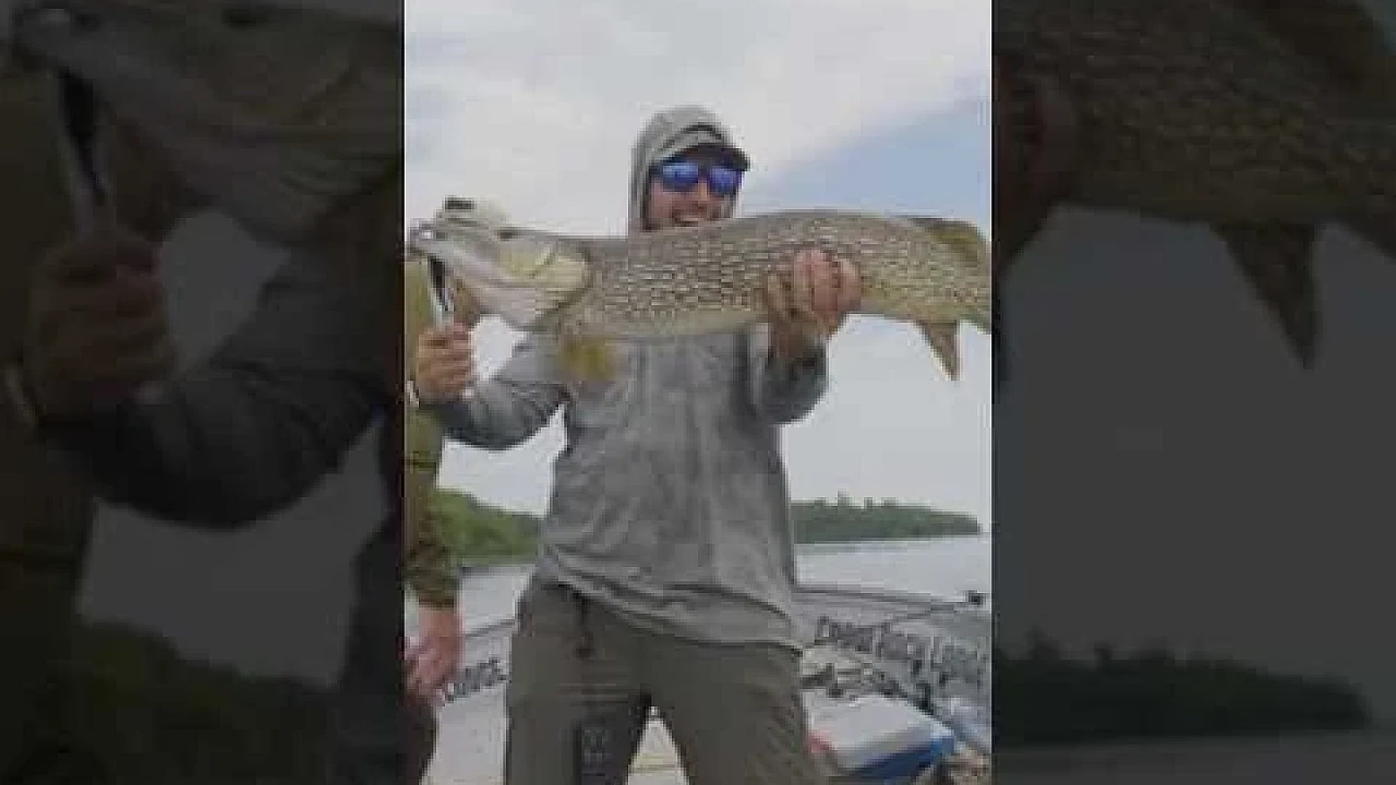 Jiggin' with Jordan and Yappy catch a 38" pike!