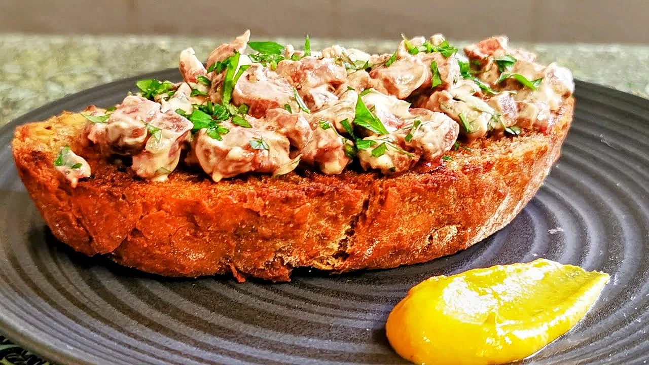 Venison Liver Recipe. 'crostini Di Figatini' Venison Liver Croutons. #srp #venison #venisonliver