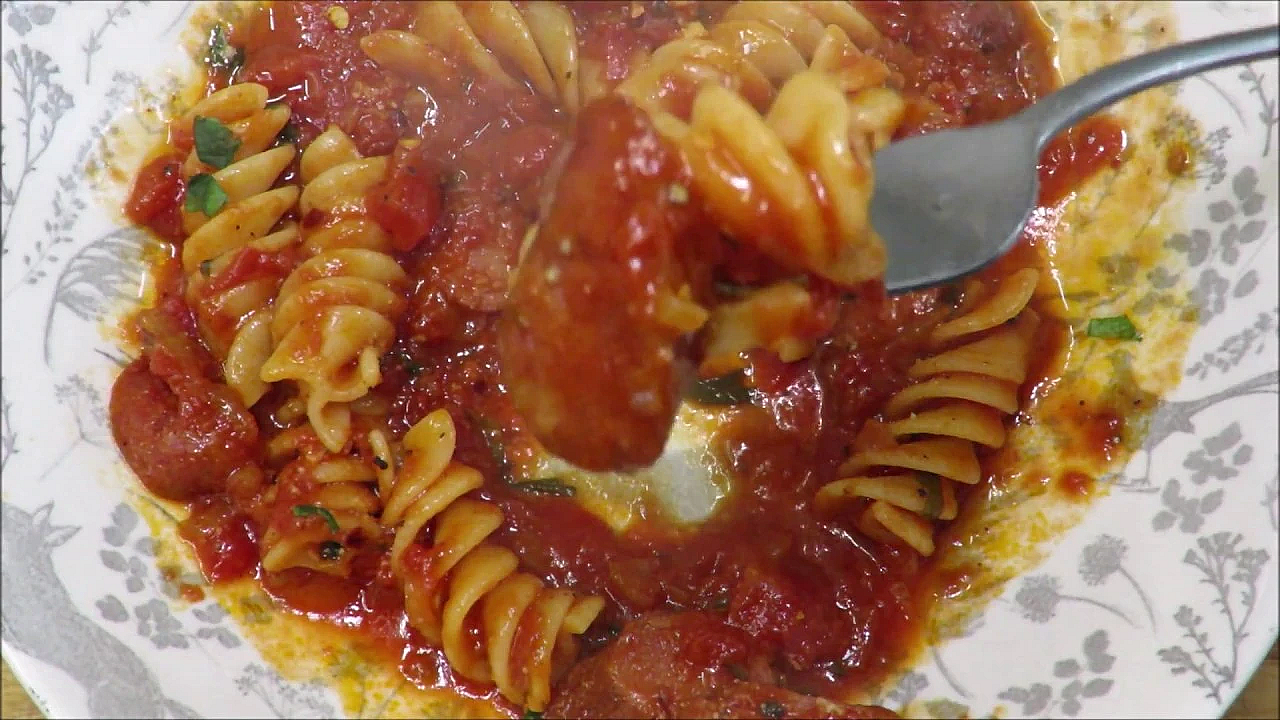 Andouille Arrabiata &amp; Fusilli Giganti  #srp #pasta #andouille #cajun