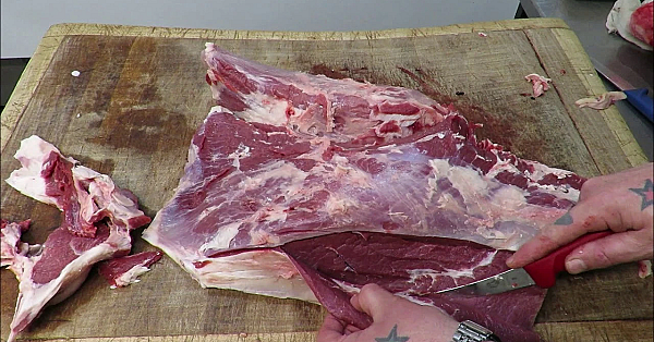 Beef Butchery, A Top Of Beef. Rolling Roasting Beef. #srp