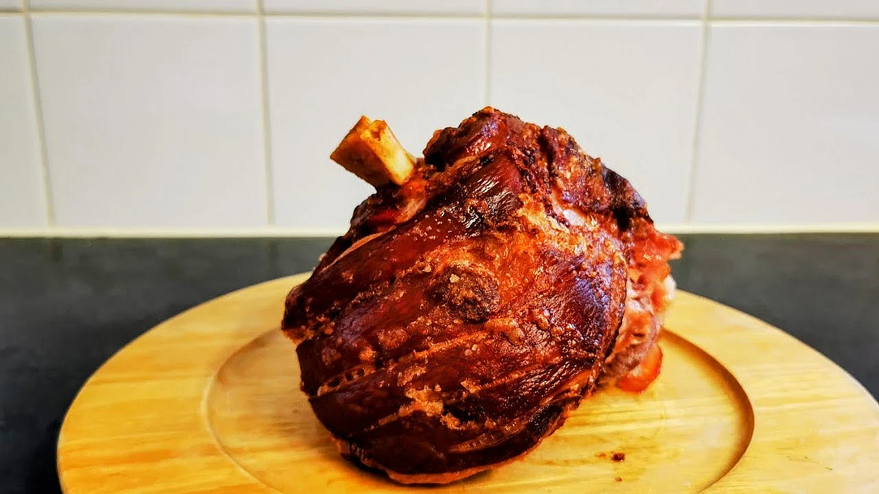 Schweinshaxe. Roasted Ham Hock. A Wet Cured &amp; Roasted Pork Shank. Peasant Food #srp #hamhock