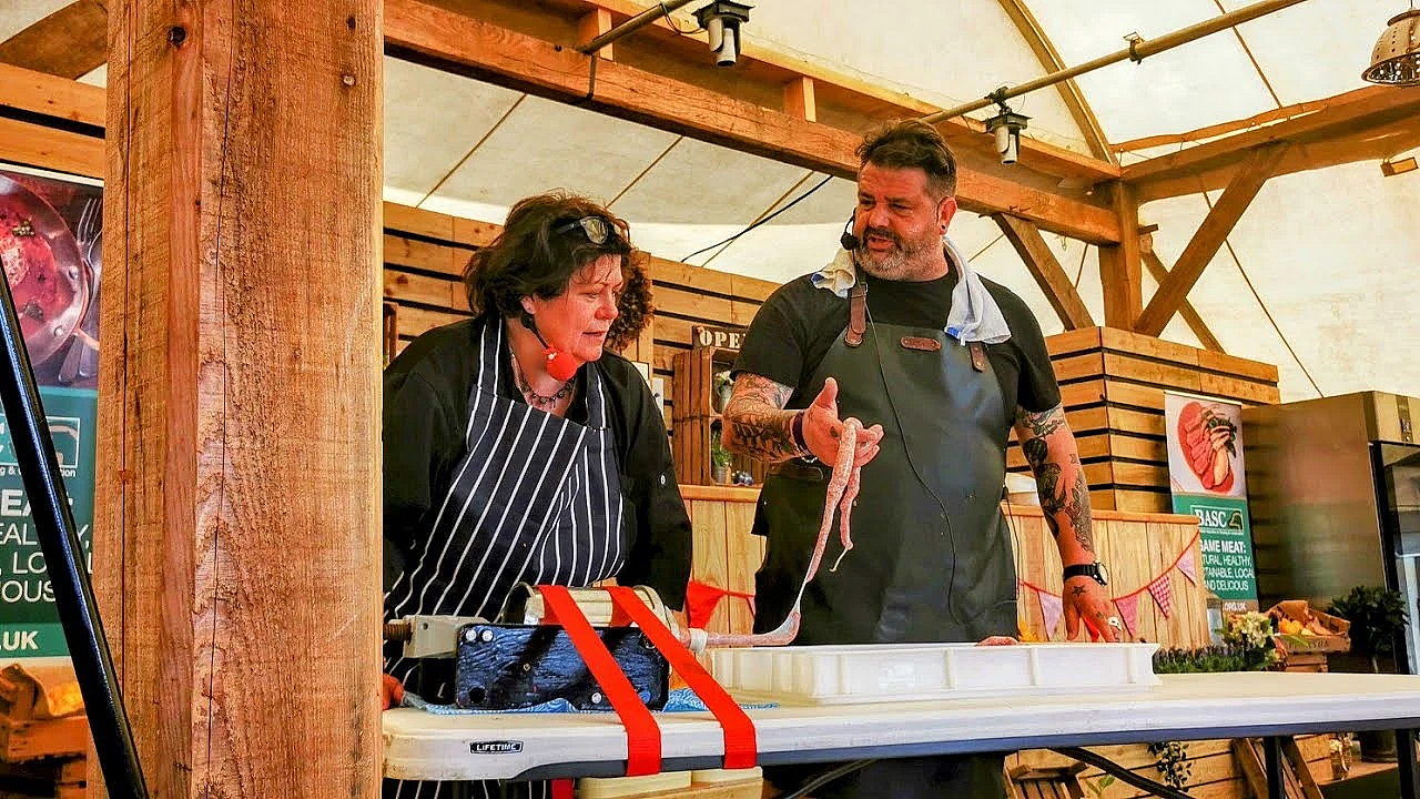 Venison Sausage Making Masterclass. Live Demo. At The Game Fair, Ragley Hall 2022. #thegamefair #srp