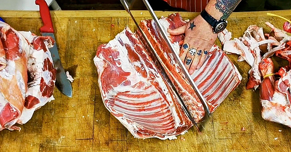 Lamb Butchery. One Lamb Butchered In Real Time. #lamb