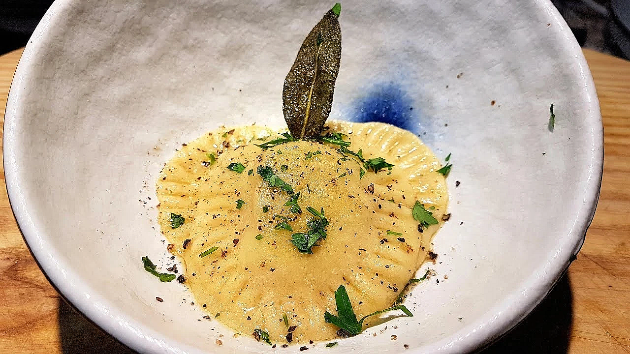 Crayfish Ravioli. Crayfish: From Stream To Plate. #srp