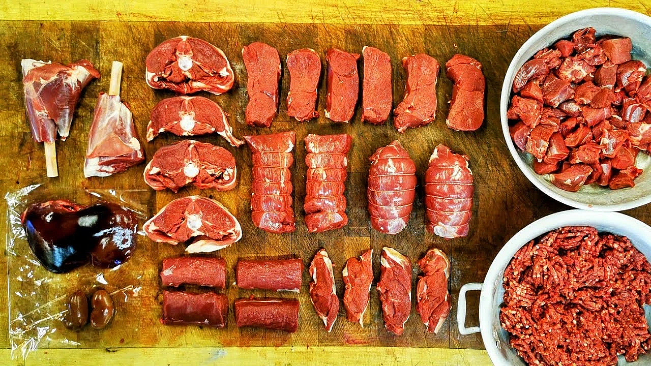 Venison Breakdown Timelapse. Ready To Roast, Fry, Grill &amp; Casserole. Many  Usable Cuts. #srp