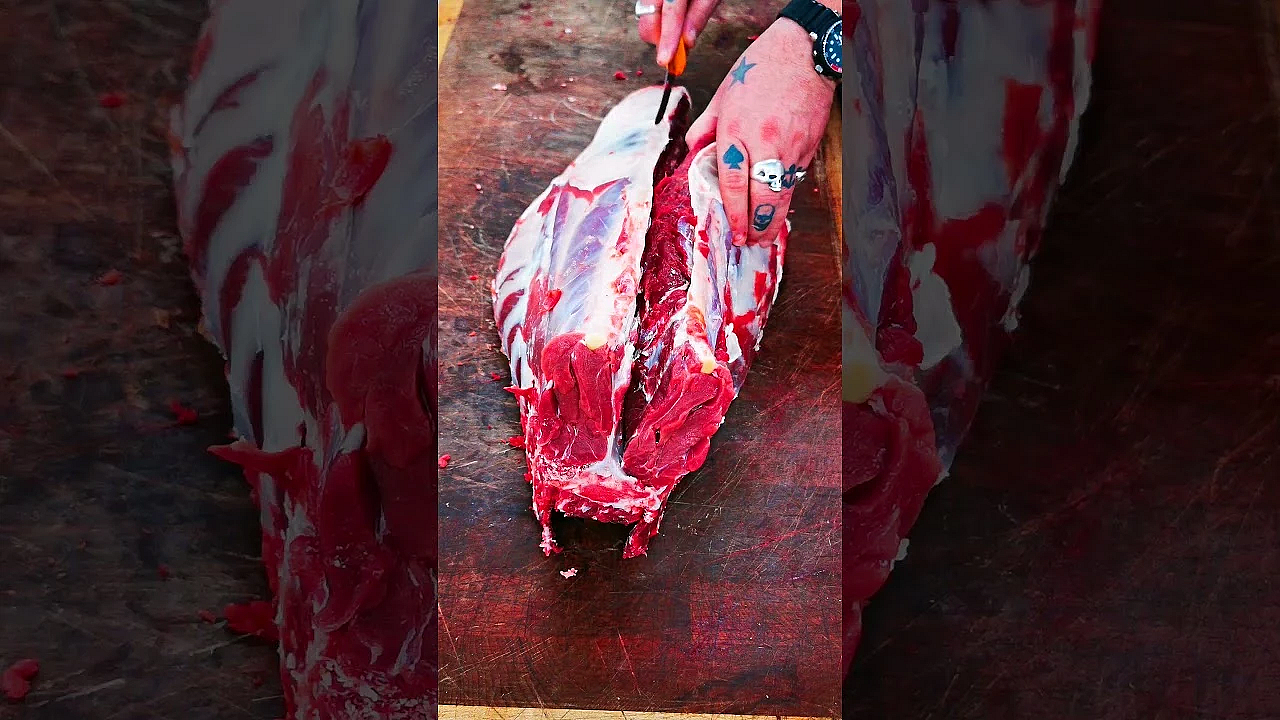 #venison Backstrap Processing. Removing The Backstrap/loin Fillet Of Venison. #srp #shorts