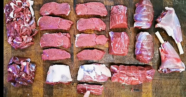 Haunch Of Venison Breakdown. Haunch Steaks, Mini Roasting Joints, Shanks &amp; Diced. #venison #srp