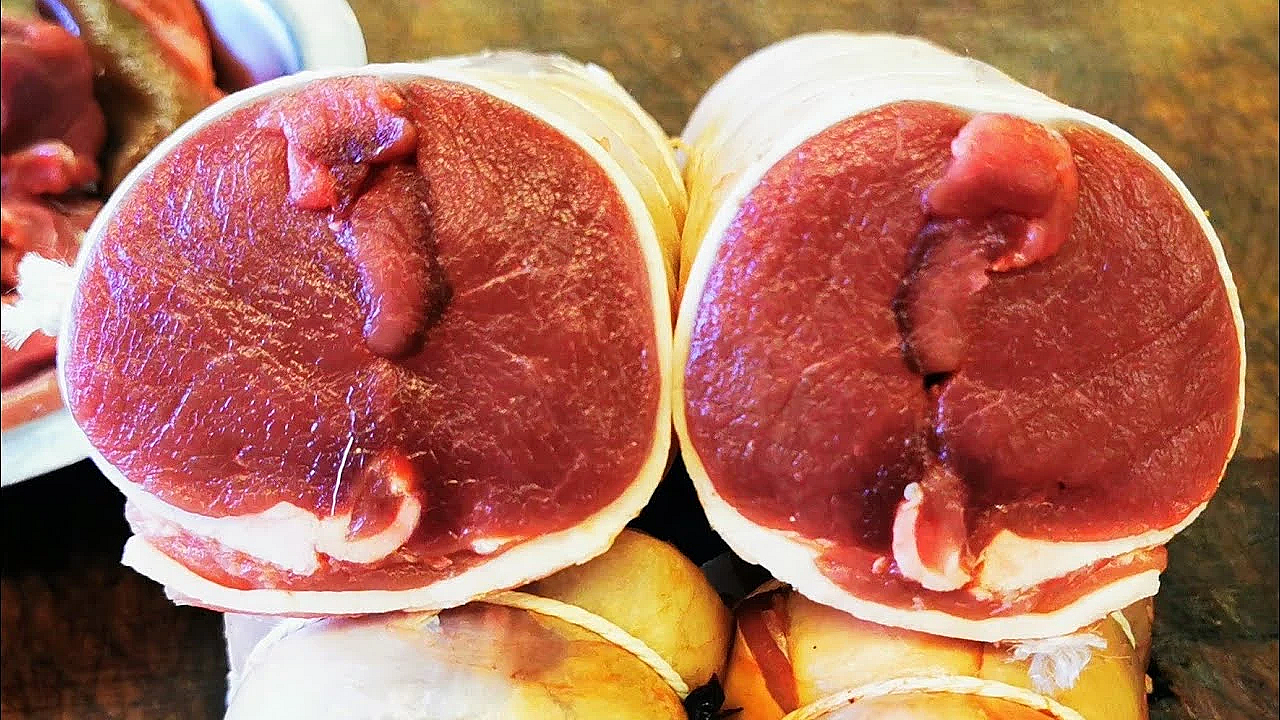 A Boned &amp; Rolled Saddle Of Venison. Venison Loin. How To Prepare A Loin Of Venison #srp #venison