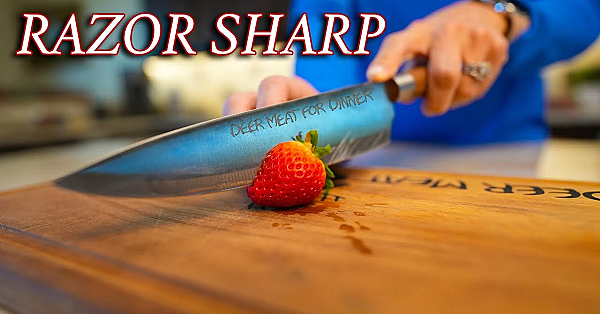 How To Sharpen A Knife! {very Dull To Razor Sharp} Less Than A Minute!