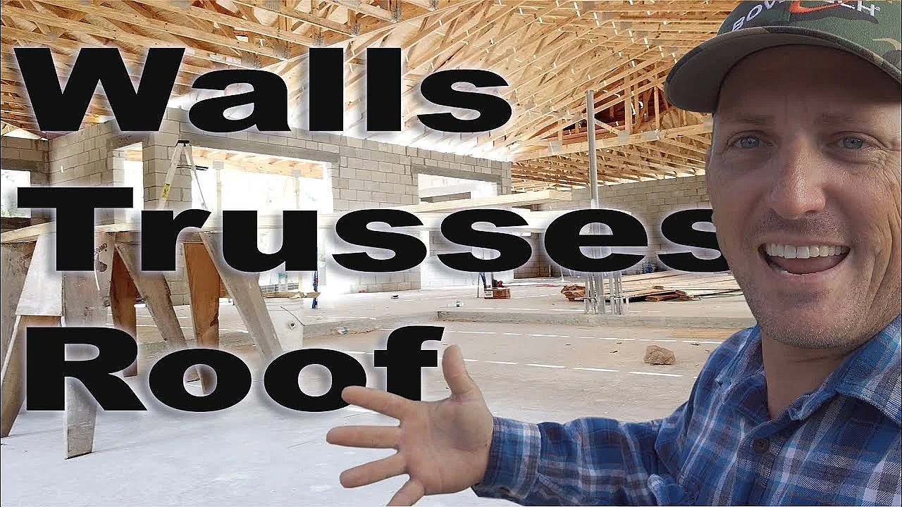 Building Our Dream Home! Baby Otter!!! Walls, Trusses, Roof