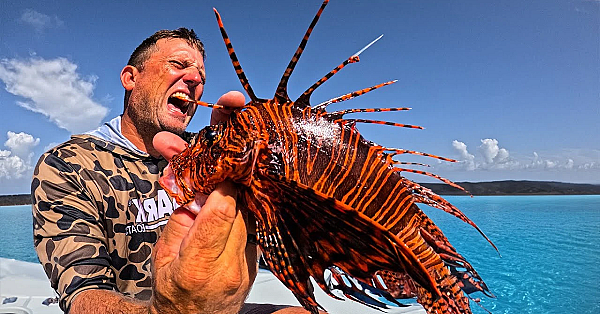 I Got Stabbed By A Lionfish While Filming With Guga Foods! Horrible Pain!!!!