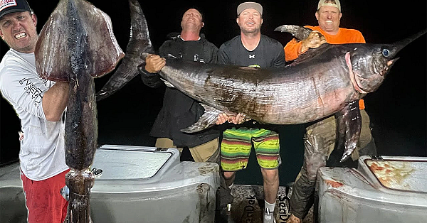 Huge Squid &amp; Swordfish While Drifting In A Life Raft For 24hrs {catch Clean Cook} Coconut Rum Glaze