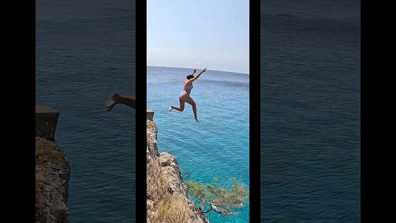 How Not To Jump Off A Cliff! #viral #shorts