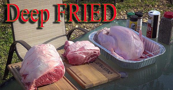 Deep Fried {prime Rib, Boston Butt And Turkey} Happy Thanksgiving!!!