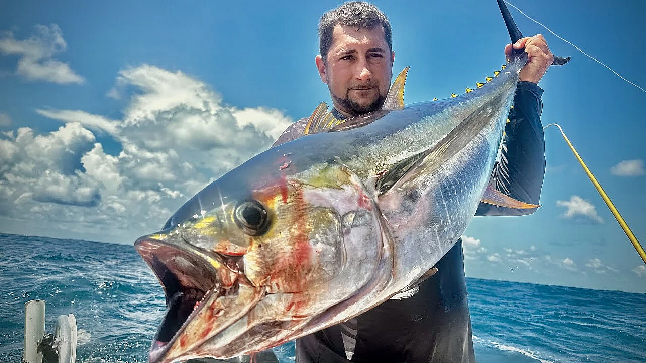 Massive Tunas Going Crazy! {catch Clean Cook} A Hurricane Made Us Stop Fishing!