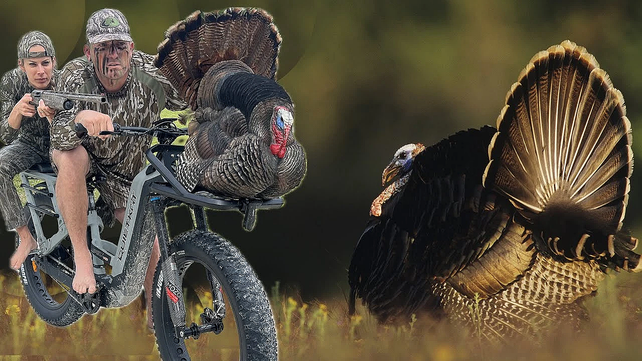 Using Our E-bike To Sneak Up To Wild Turkey {catch Clean Cook} Grilled Over Open Fire
