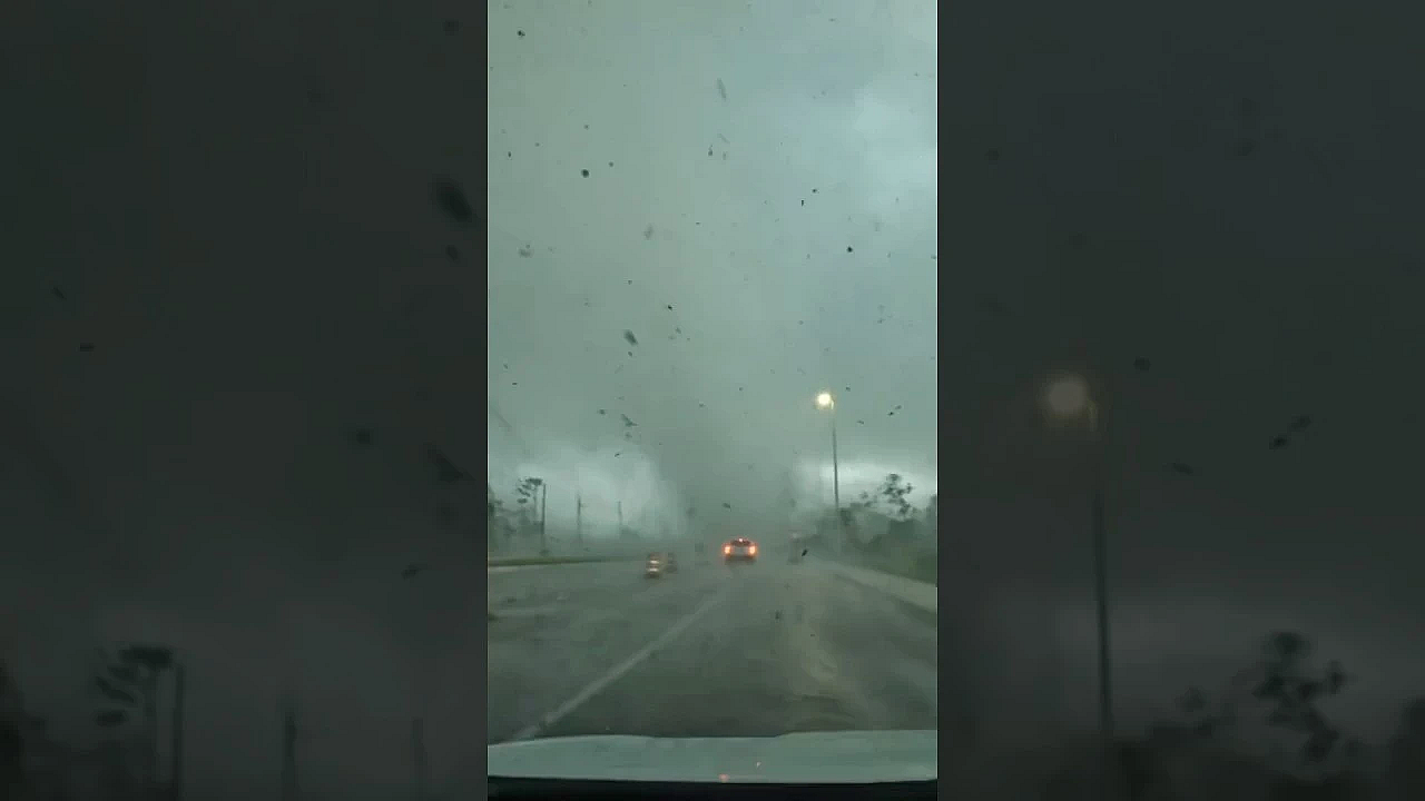 Tornado On The Ground! Hurricane Milton #shorts