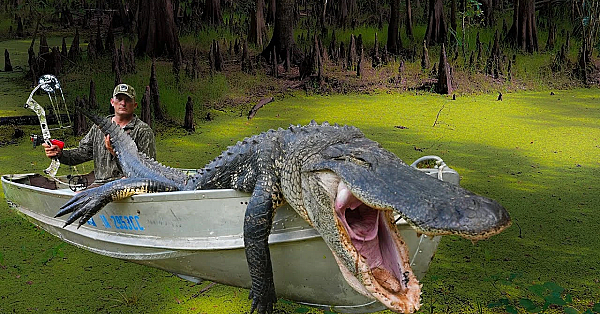 Alligator As Big As The Boat! {catch Clean Cook} Protecting The Local Kids!
