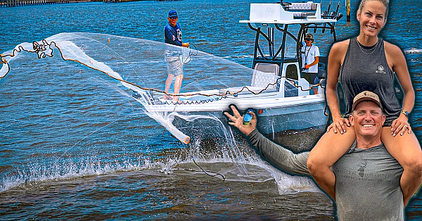 Cast Netting Huge Shrimp {Catch Clean Cook} Shrimp Boil  with DeerMom!