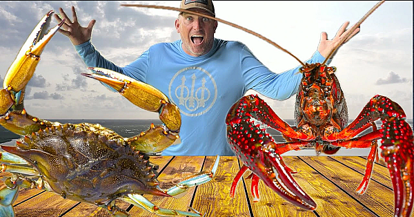 Blue Crabs N'' Crawdads! {catch Clean Cook} Southern Louisiana Seafood Boil!