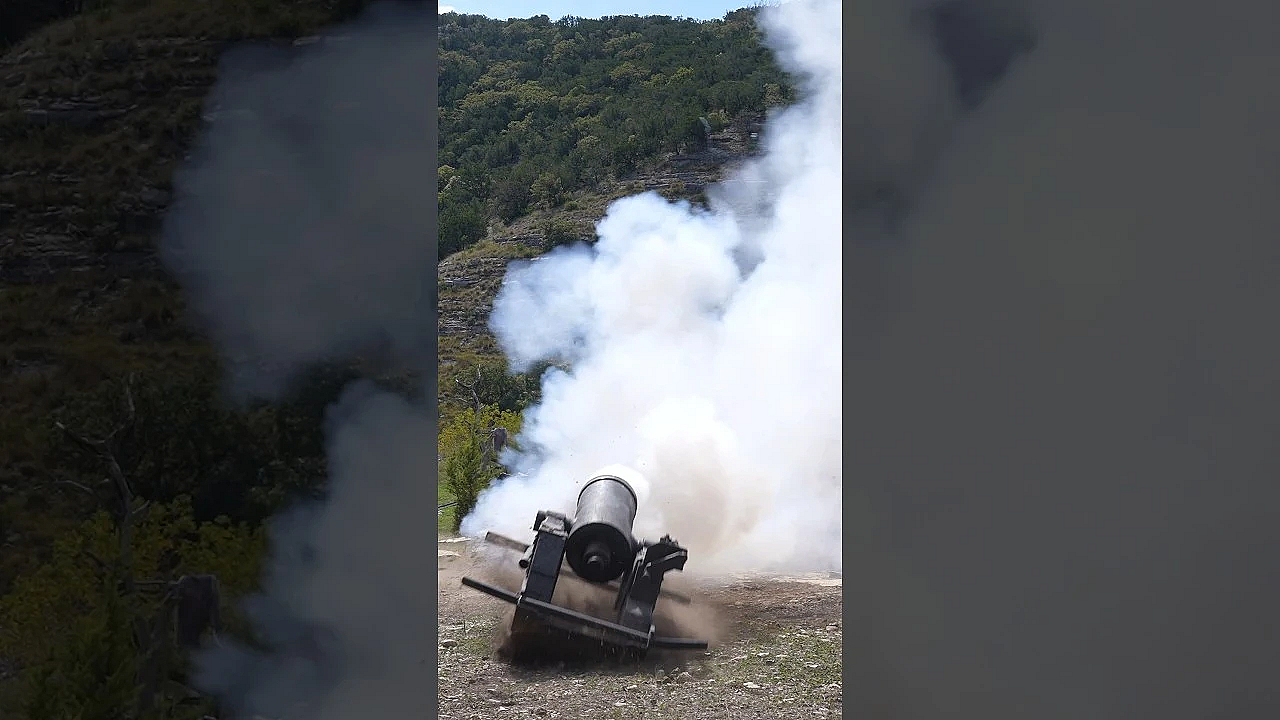 Shooting A Bowling Ball Out Of A Canon! #shorts #viral