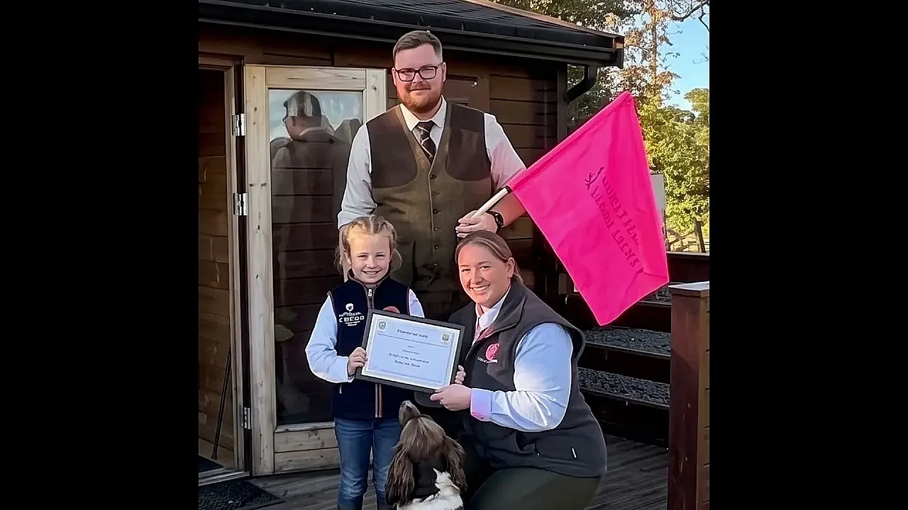 Seven years old and already earning recognition for her work helping the gamekeeping team.