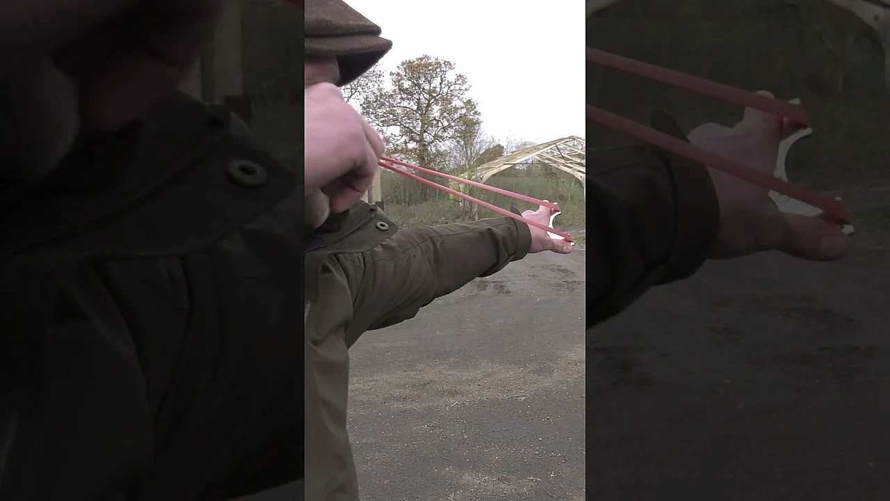 Cattyshack’s Wayne Martin Is After Squirrels With A Catapult  #hunting #fieldsports