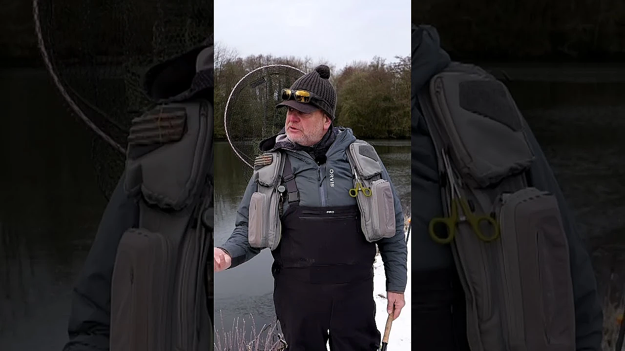 #snow #trout Andy Ford Is A Flyfisherman Who's Off To Manningford Fishery For A Trout In The Snow.