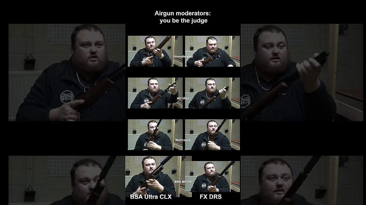 Airgun moderator comparison @CrackshotOfficial