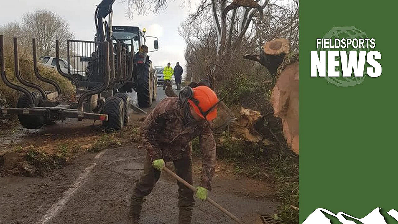 Gamekeepers Clear Up After Storm Arwen