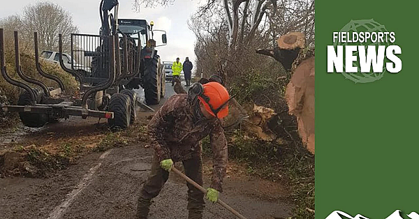 Gamekeepers Clear Up After Storm Arwen