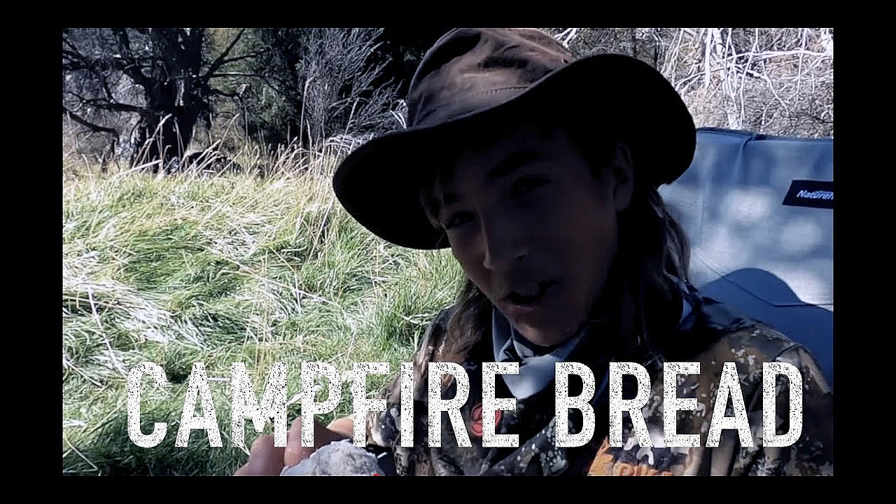 Primitive Bread Making In The Campfire