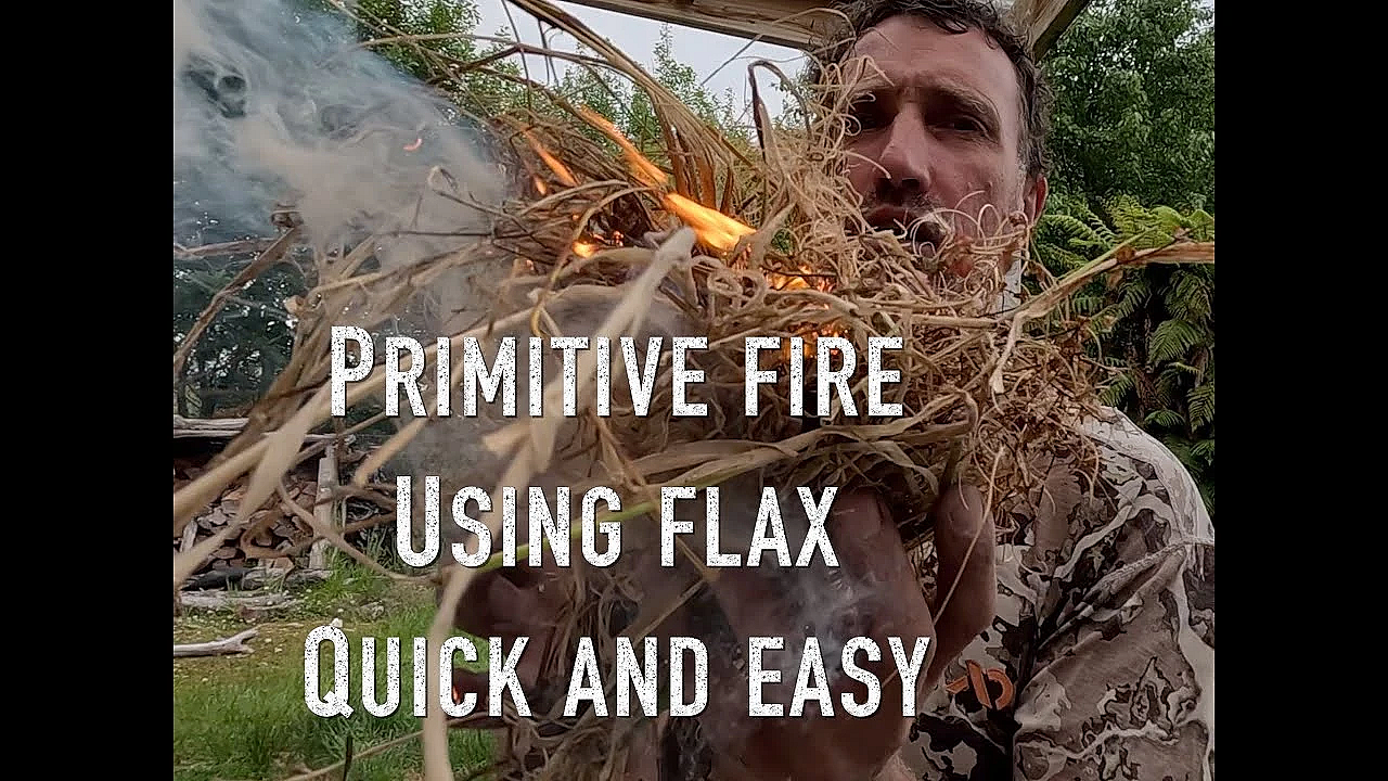 Quick And Easy Primitive Fire Using Flax With Josh James