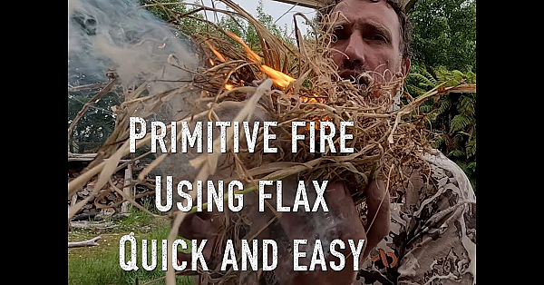 Quick And Easy Primitive Fire Using Flax With Josh James